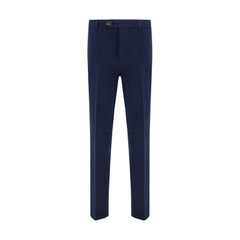 Brunello Cucinelli Blue Cotton Casual Pants