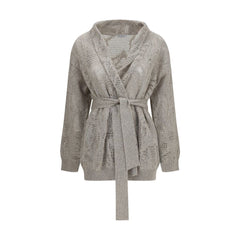 Brunello Cucinelli Beige Linen Cardigan
