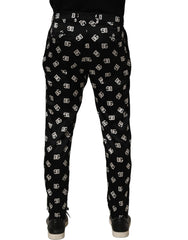 Dolce & Gabbana Black Silk Skinny Leg Dress Men Trouser Pants