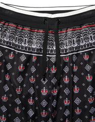 Dolce & Gabbana Black Bandana Crown Jogger Men Trouser Pants