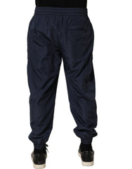 Dolce & Gabbana Dark Blue Polyester Jogger Sweatpants Pants