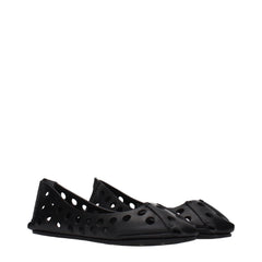 Alaïa Black Leather Ballet Flats