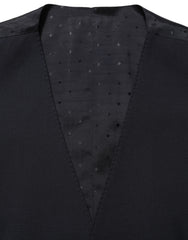 Dolce & Gabbana Black Wool Slim Fit Formal 3 Piece Men Suit
