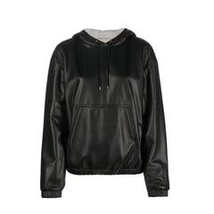 Saint Laurent Black Leather Tank Tops