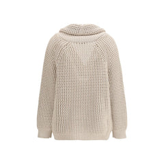 Brunello Cucinelli Beige Cotton Cardigan