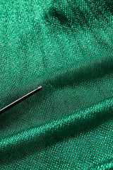 Dolce & Gabbana Emerald Green Plissé Evening Gown Dress