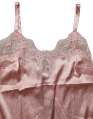 Dolce & Gabbana Light Pink Floral Lace Lingerie Underwear Top