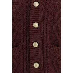 Brunello Cucinelli Bordeaux Cashmere Cardigan