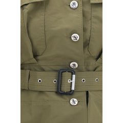 Alexander McQueen Bicolor Cotton Full-Length Jacket