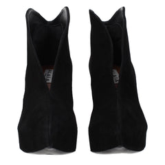 Alaïa Black Leather Ankle Boots
