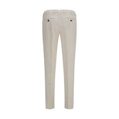 Brunello Cucinelli White Cotton Casual Pants