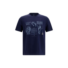 Brunello Cucinelli Blue Cotton T-Shirt