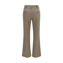 Brunello Cucinelli Brown Cotton Flared Pants