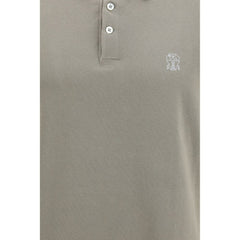 Brunello Cucinelli Bicolor Cotton Polo Shirt