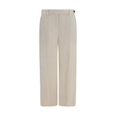 Brunello Cucinelli Beige Viscose Casual Pants