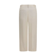 Brunello Cucinelli Beige Viscose Casual Pants