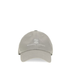 Brunello Cucinelli Gray Cotton Cap (Baseball Hat)