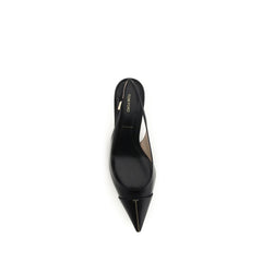 Tom Ford Black Calf Leather Bos Taurus Mid Heel Pumps