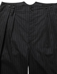 Dolce & Gabbana Black Pinstripe Wool Men Dress Trouser Pants