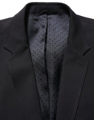 Dolce & Gabbana Black Wool Slim Fit Formal Men 2 Piece Suit