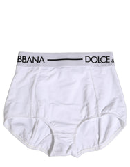Dolce & Gabbana White Logo Waistband Coulotte Panty Underwear