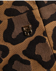 Dolce & Gabbana Brown LeopardPrint Flared A-line Mini Dress