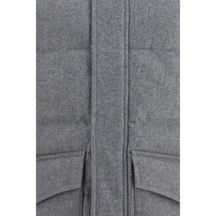 Brunello Cucinelli Gray Cashmere Full-Length Jacket