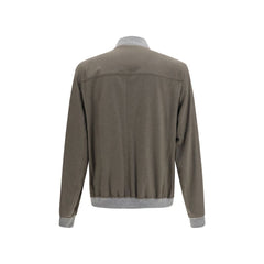 Brunello Cucinelli Bicolor Cashmere Bomber