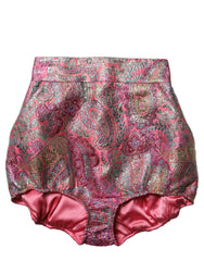 Dolce & Gabbana Pink Floral HighWaist Jacquard Hotpants Shorts