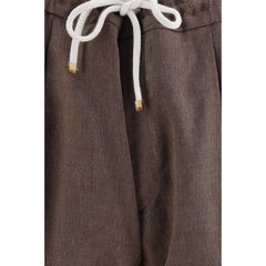 Brunello Cucinelli Brown Linen Bermuda Shorts