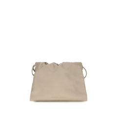 Brunello Cucinelli Beige Calf Leather Bos Taurus Shoulder Bag