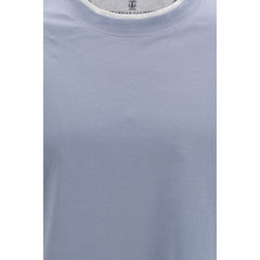 Brunello Cucinelli Blue Cotton T-Shirt