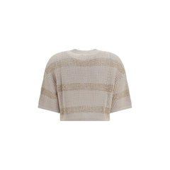 Brunello Cucinelli Beige Linen Cardigan