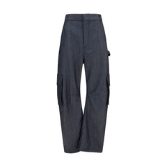 Balenciaga Blue Wool Oves Aries Cargo Pants