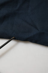 Dolce & Gabbana Blue Wool Logo Single Breasted Coat Jacket