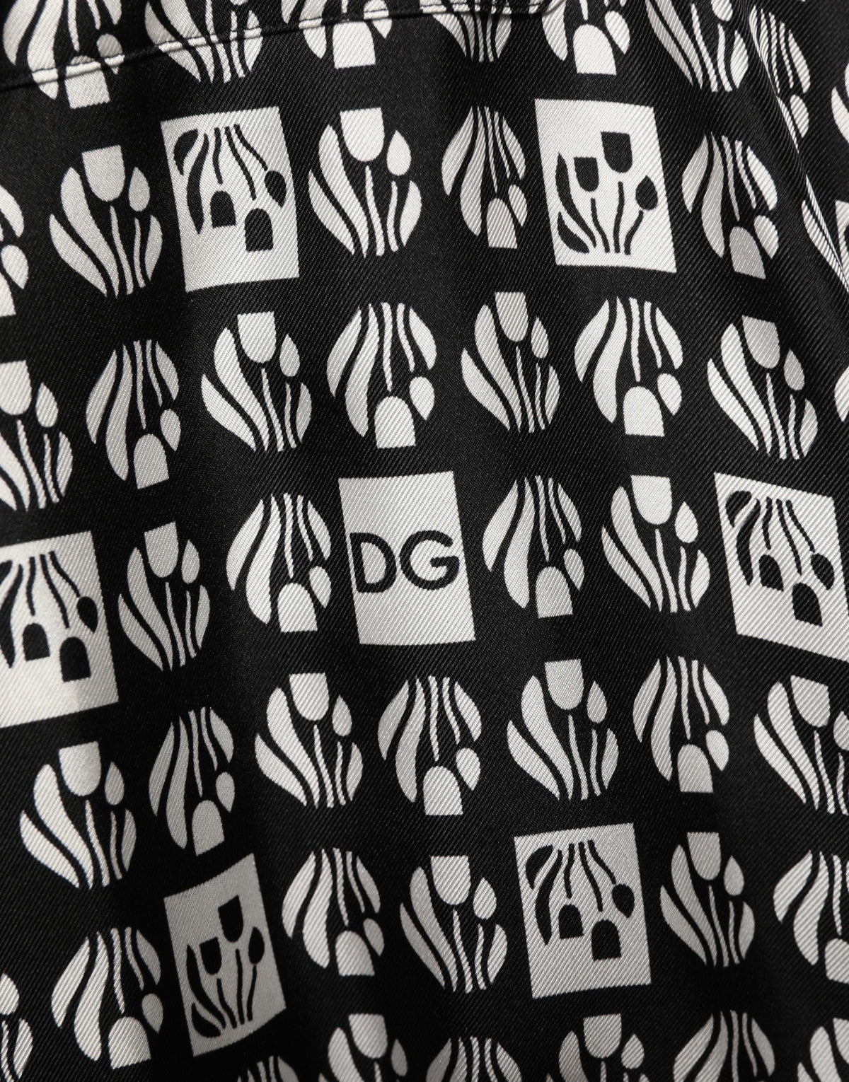 Dolce & Gabbana Black White Silk Men Wrap Robe Coat Jacket
