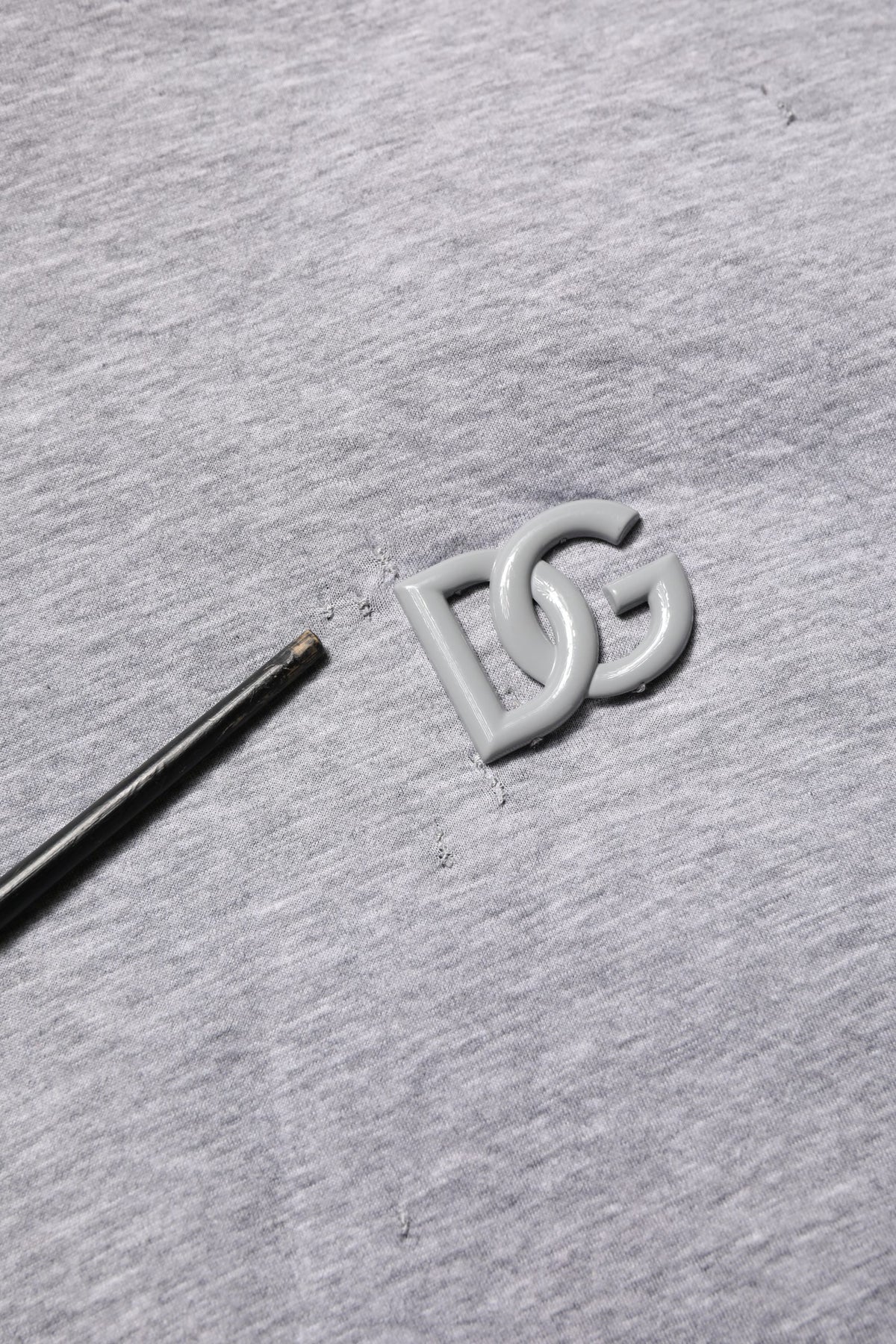 Dolce & Gabbana Gray Cotton Logo Hooded Sweatshirt Sweater
