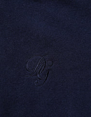 Dolce & Gabbana Blue Wool Knit Turtleneck Pullover Sweater