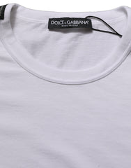 Dolce & Gabbana White Cotton Short Sleeves CrewNeck T-shirt