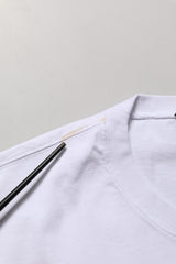 Dolce & Gabbana White Blue Stripe Cotton Short Sleeve T-shirt
