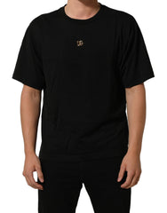 Dolce & Gabbana Black Metal DG Logo Short Sleeves T-shirt