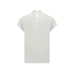 Brunello Cucinelli White Elastane T-Shirt