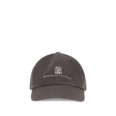 Brunello Cucinelli Brown Cotton Cap (Baseball Hat)