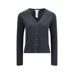 The Row Gray Cotton Cardigan