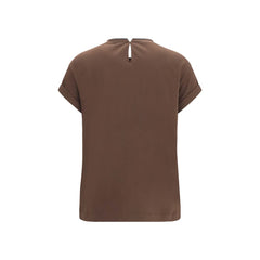 Brunello Cucinelli Brown Elastane T-Shirt