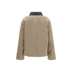 Brunello Cucinelli Beige Cotton Leather Jacket