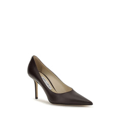 Jimmy Choo Brown Calf Leather Bos Taurus High Heel Pumps