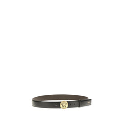 Versace Black Calf Leather Bos Taurus Regular Belt