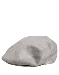 Dolce & Gabbana Men Light Grey Cashmere Newsboy Cabbie Cap Hat