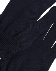 Dolce & Gabbana Men Dark Blue Cashmere Knitted Winter Gloves